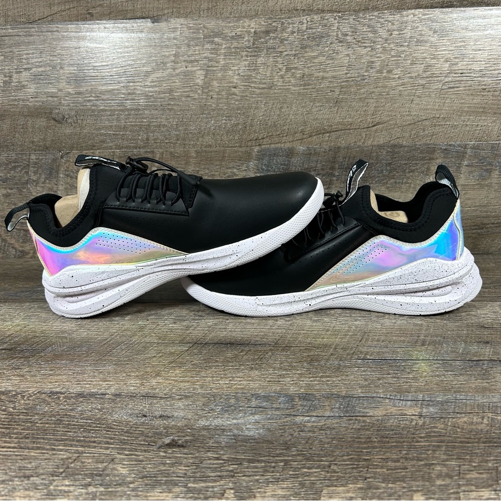 Clove Shoes BLACK HOLOGRAPHIC 2022 Limited Edition Nursing Sneakers W 11.5 M 10